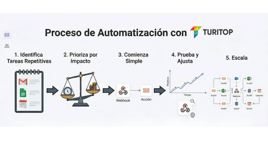 Processo di automazione con Webhook e l’API TuriTop