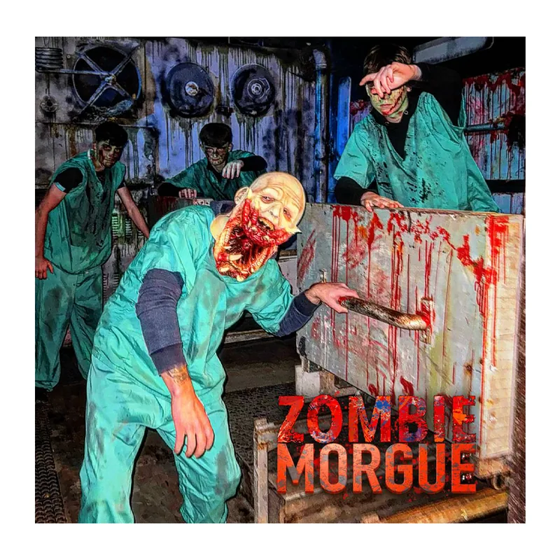 Official poster for the Zombie Morgue attraction at Farmaphobia