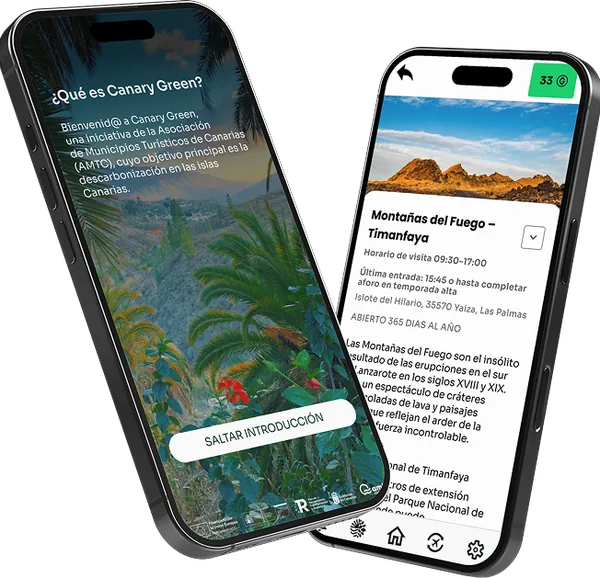 App mobile "Soy Canary Green" con profili di aziende sostenibili