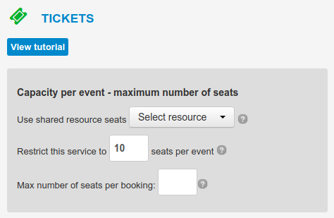 Maximum number of seats per user